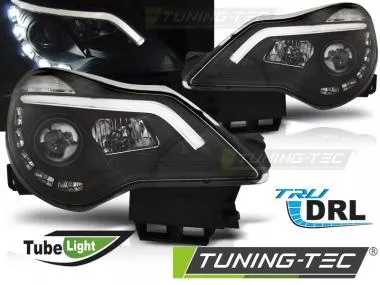 Faruri cu DRL Negri pentru Opel Corsa D 11-14 Tuning-Tec - LPOPA9