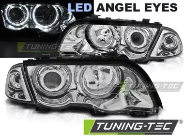 Faruri cu Angel Eyes LED pentru BMW E46 98-01 Tuning-Tec - LPBMG0
