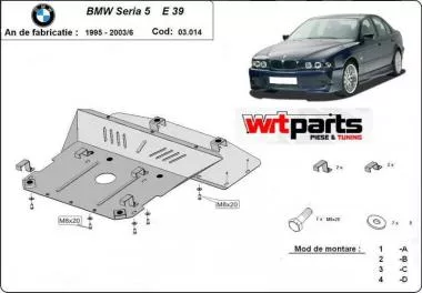 Scut motor metalic pentru BMW Seria 5 E39 - 03.014