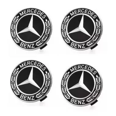 Set 4 capace jante de 75mm ABS/Aluminiu pentru Mercedes-Benz - CAP-MB-75MM