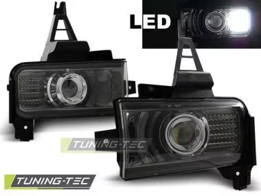 Proiectoare cu LED Negri pentru Toyota Land Cruiser FJ200 Tuning-Tec - HATO01
