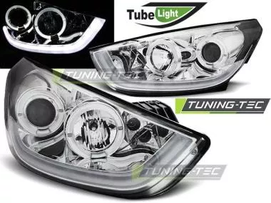 Faruri cu Tube Light Chrome pentru Hyundai Tucson XI35 10-13 Tuning-Tec - LPHU06