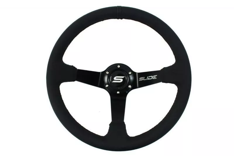 Steering wheel SLIDE 350mm offset:90mm Leather Black - PP-KR-038 - Interior