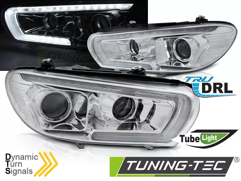HEADLIGHTS TUBE SEQ LED CHROME fits VW SCIROCCO 08-04.14 - LPVWU2 - Lighting