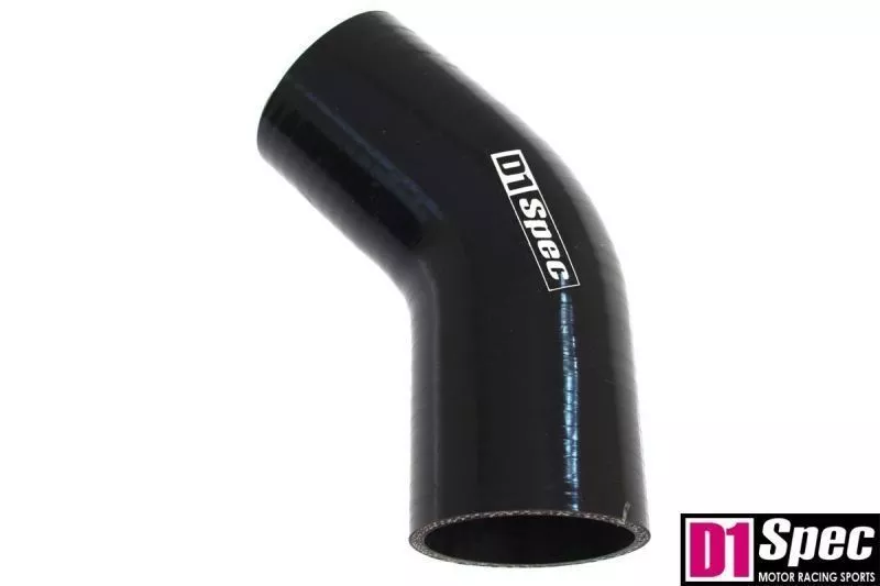 Silicone elbow D1Spec Black 45deg 67mm - DS-DS-153 - Silicone hoses