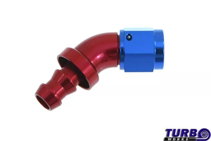 ONE PIECE FORGED PUSH-ON HOSE END 45deg AN6 - MP-AL-017 - Pipes
