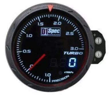 D1Spec gauge 60mm - Turbo Electric 1-3 BAR - DP-ZE-306