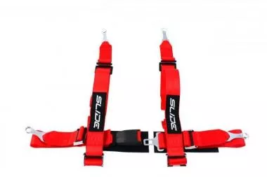 Racing seat belts SLIDE 4p 2" Red - JB-PA-046