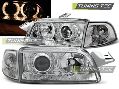 Faruri Angel Eyes Chrome pentru Fiat Punto 1 Tuning-Tec - LPFI07