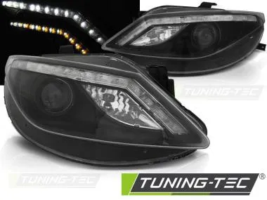Faruri cu Daylight Indicator Negri pentru Seat Ibiza 6J  Tuning-Tec - LPSE34