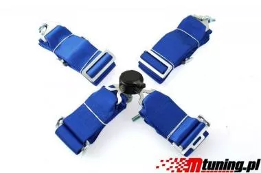 Racing seat belts 4p 3" Blue - Quick - PP-PS-042