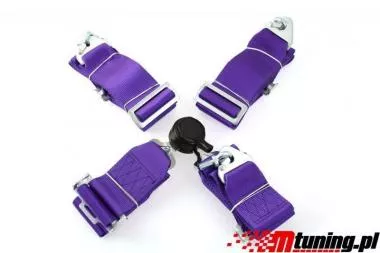 Racing seat belts 4p 3" Purple - Quick - PP-PS-044