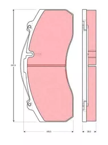 Set placute frana,   DAF XF,  CF; IVECO EUROCARGO/TECH/TRAKKER,   - 10-01-01-0544