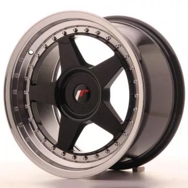 Japan Racing JR6 17x9 ET20-35 Blank Glossy Black JR61790XX2074GBL