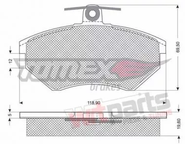 Set placute frana pentru Audi Seat,  Volkswagen Tomex 10-11