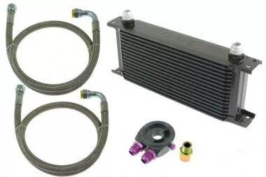 Oil Cooler Kit 9-rows 260x70x50 AN10 black - CN-OC-005