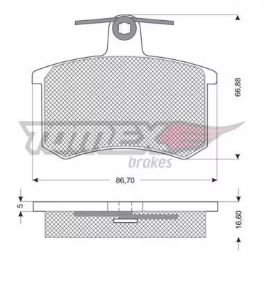 Set placute frana pentru Audi 100,  80,  A4,  A6,  A8 Tomex 10-62