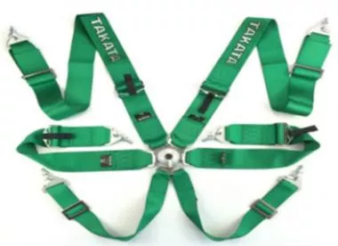 Racing seat belts 6p 3" Green - Takata Replica harness - JB-PA-030