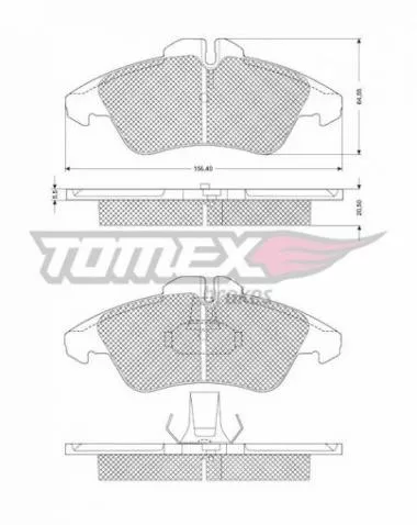 Set placute frana pentru Sprinter,  LT 28-35,  LT 28-46 Tomex 10-93