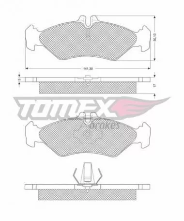 Set placute frana pentru Mercedes Sprinter,  LT 28-35,  28-46 Tomex 11-50