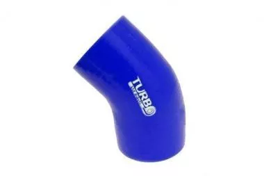 Reduction silicone elbow TurboWorks Blue 45deg 63-76mm CN-SL-108