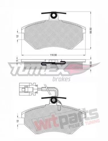 Set placute frana pentru Audi 80,  Volkswagen Golf III,  Vento Tomex 12-04