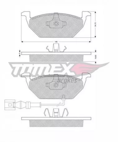 Set placute frana pentru Audi A3,  Altea,  Octavia,  Golf V -VI Tomex - 12-11