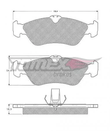 Set placute frana pentru G-Class,  Sprinter,  LT 28-35,  LT28-46 Tomex - 12-32