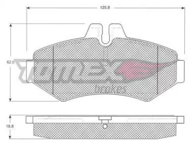 Set placute frana pentru G-Class,  Sprinter,  LT 28-35,  28-46 Tomex - 12-34