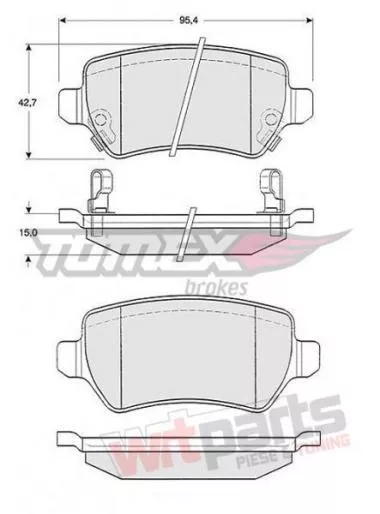 Set placute frana pentru Opel Astra,  Zafira B,  Meriva Tomex - 12-97