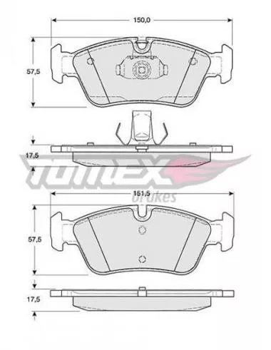 Set placute frana pentru BMW E36,  E46 Tomex 13-16