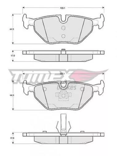 Set placute frana pentru BMW E36,  E46,   Tomex 13-17