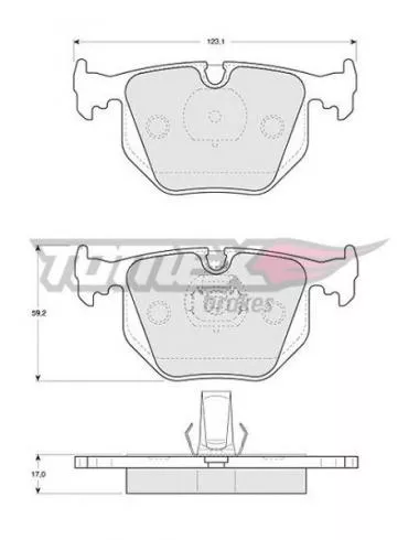 Set placute frana pentru BMW E46,  E38,  E83,  E53 Tomex - 13-19