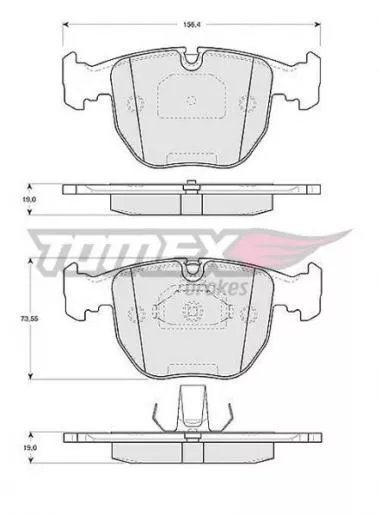 Set placute frana pentru BMW E39,  E53,  E83 Tomex - 13-23