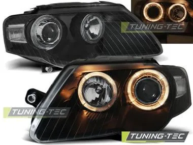 Faruri Angel Eyes cu lupa pentru VW Passat 3C Tuning-Tec - LPVWC6