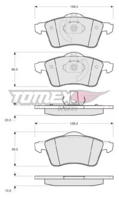 Set placute frana pentru Volkswagen Transporter IV Tomex 13-91