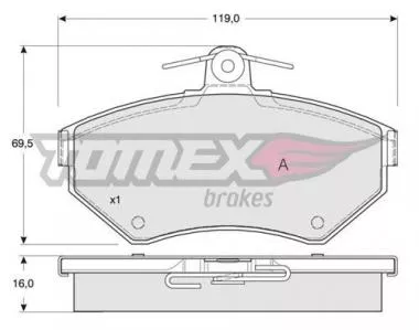 Set placute frana pentru Seat,  Volkswagen Tomex - 13-94