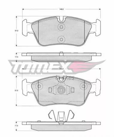 Set placute frana pentru BMW E87,  E81,  E90 Tomex 14-35