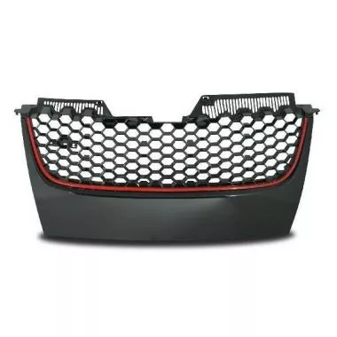 Grille badgeless,  balck honey comb mesh with red frame line  - 1K1853653BRO