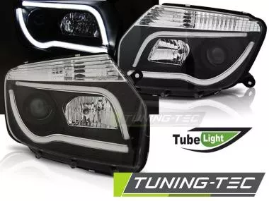 Faruri TUBE LIGHT BLACK Tuning-Tec pentru DACIA DUSTER 04.10-14 - LPDA02