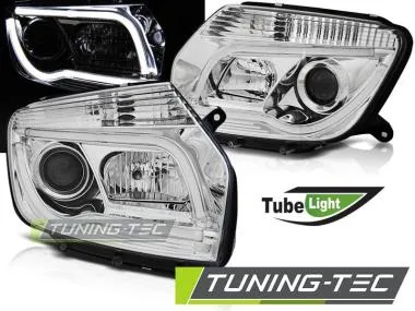 Faruri TUBE LIGHT CHROME Tuning-Tec pentru DACIA DUSTER 04.10-14 - LPDA01