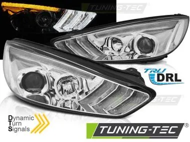 Faruri CHROME DRL LED Tuning-Tec pentru FORD FOCUS MK3 15-18 - LPFO80