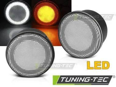 Semnalizatoare LED WHITE Tuning-Tec pentru JEEP WRANGLER JK 07-18 - KPCH01