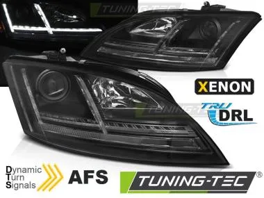 Faruri XENON LED DRL BLACK AFS Tuning-Tec pentru AUDI TT 06-10 8J - LPAUF0