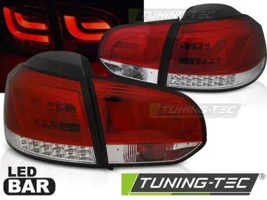 Stopuri LED BAR RED WHITE Tuning-Tec pentru VW GOLF 6 10.08-12 - LDVWM8