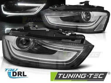 Faruri TRUE DRL BLACK Tuning-Tec pentru AUDI A4 B8 12-15  - LPAUE6