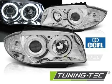 Faruri ANGEL EYES CCFL CHROME Tuning-Tec pentru BMW 1 E87/E81/82/88  - LPBMM5