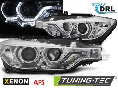Faruri XENON ANGEL EYES LED DRL CHROME AFS Tuning-Tec pentru BMW F30/31 - LPBMM1