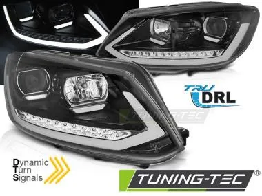 Faruri TUBE LIGHT DRL BLACK Tuning-Tec pentru VW TOURAN II 08.10-15 - LPVWS4