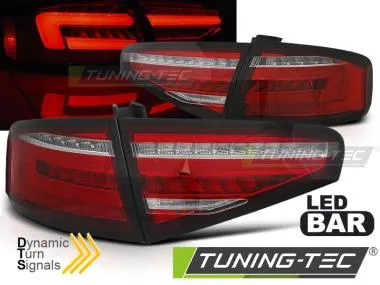 Stopuri LED BAR RED WHITE Tuning-Tec pentru AUDI A4 B8 12-15 SEDAN - LDAUG9